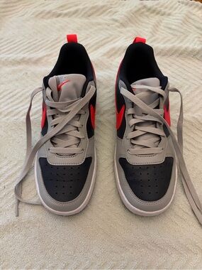 Nike Court Borough Low Recraft Kids Sneakers Black Gray Red Size 5Y NWOT